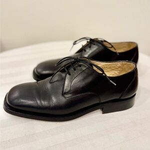 Maraolo Classic Black Leather Derbys Made in Italy